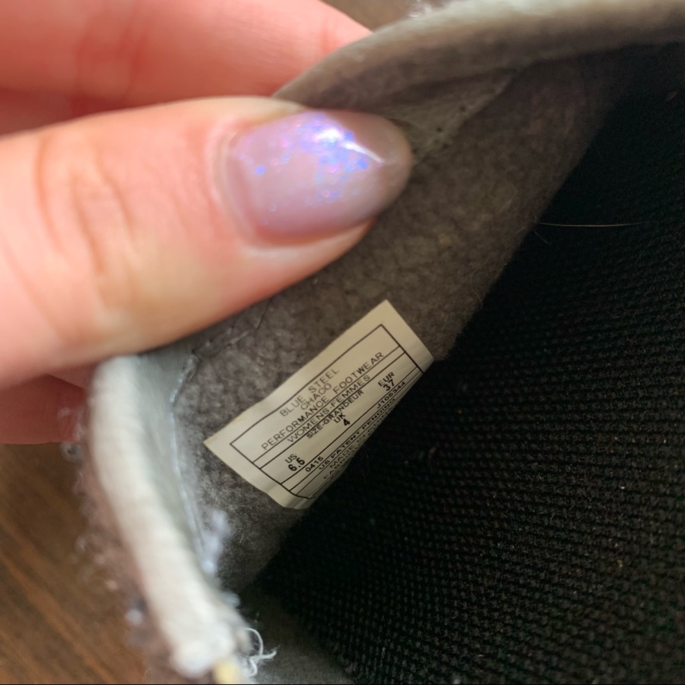 Chaco | Sloan Wool Loafer Slip On Flats Gray Blue Grip Sole - Picture 4 of 6